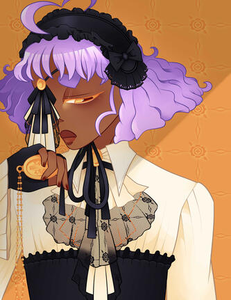 Fashion Illustration featuring an original character in lolita attire.